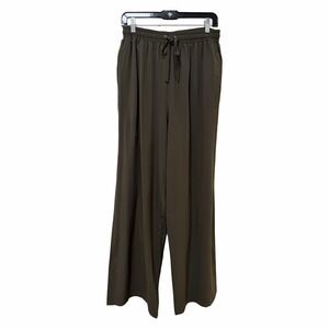 Girlfriend Collective Women Wide Leg Athletic Pants Size M Green Athleisuire Gym
